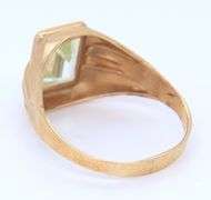 Vintage 10KT Emerald Cut White Topaz Ring