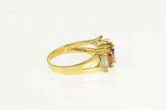 14K Yellow Gold Amethyst Blue Topaz Citrine Peridot Marquise Ring