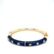 14K YELLOW GOLD CELESTIAL INLAY BANGLE