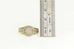 10K Yellow Gold 0.72 Ctw Diamond Halo Cluster Engagement Ring