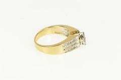 14K Yellow Gold Marquise Diamond Cluster Engagement Ring