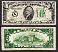 $10 1934-B FRN from the Chicago District STAR Note! Very Fine