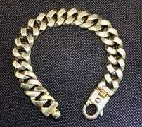 SOLID 14K YELLOW GOLD CUBAN CHAIN MAN'S BRACELET