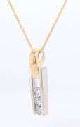 Dazzling Diamond Pendant on Box Chain Necklace in Yellow Gold