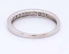 Dazzling Channel Set Diamond Half Band in White Gold