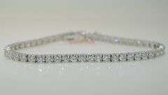 14kt White Tennis Diamond Bracelet