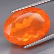 Exceptional 7.27ct bright orange Fire Opal