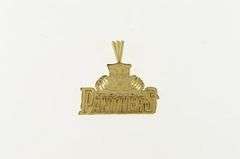 14K Yellow Gold Carolina Panthers Sports Team Mascot Logo Pendant