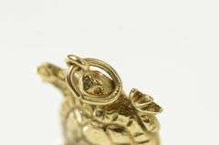 14K Yellow Gold Ornate Turtle Vintage Animal Nature Charm/Pendant