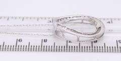 Sparkling White Gold Baguette and Round Diamond oval Pendant on Chain