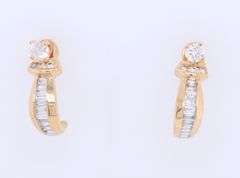 Favorite Yellow Gold Diamond Studs with Diamond Ear Jackets