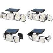 Rotatable 5 Head 214 LED Solar Sensor Wall Light