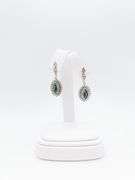 Stunning Sapphire and Diamond Earrings in 18K White Gold