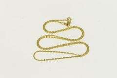 14K Yellow Gold 1.4mm Thick Squared Cable Link Chain Necklace