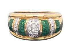 18K YELLOW GOLD VINTAGE RING WITH DIAMONDS