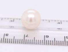 Elegant White Gold 10.5mm Pearl Stud Earrings