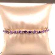 10K YELLOW GOLD VINTAGE BRACELET WITH AMETHYST