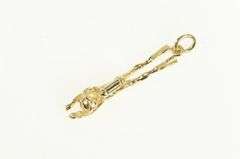 14K Yellow Gold 3D Lady Scuba Diver Swimmer Charm/Pendant