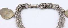 Vintage Sterling Silver Bracelet w 4 Charms