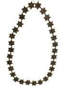 18K YELLOW GOLD 30 STAR NECKLACE- 75 CARAT RUBIES AND 75 CARAT EMERALDS