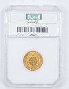 MS64 1854 $3.00 Indian Princess Head Three-Dollar Gold Piece Grade PCI