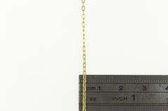 14K Yellow Gold 1.6mm Cable Oval Link Vintage Classic Chain Necklace
