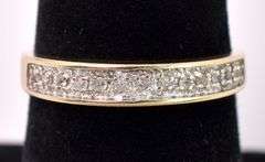Classy Diamond Band Ring IN 14K Yellow Gold