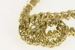 10K Yellow Gold Diamond Wavy Classic Vintage Tennis Bracelet