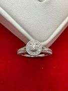CERTIFIED 14K WHITE GOLD AND DIAMOND WEDDING SET