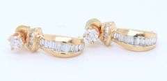 Favorite Yellow Gold Diamond Studs with Diamond Ear Jackets