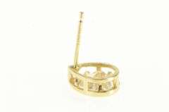 14K Yellow Gold Pear Cubic Zirconia Solitaire Single Stud Earring