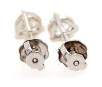 0.80ctw European Cut Diamond Solitaire Stud Earrings in 14K
