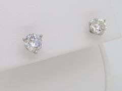 Martini Set Diamond Stud Earrings in 14k