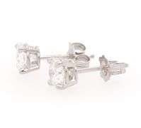 1.00ctw Round Diamond Solitaire Stud Earrings in 14K