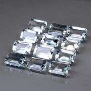 Large 4.78ct platinum blue emerald cut Aquamarine set