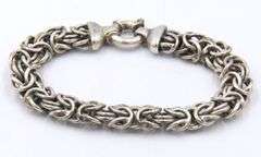 Italian Sterling Silver Byzantine Bracelet