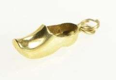 14K Yellow Gold 3D Dutch Shoe Clog Trad. Netherlands Charm/Pendant