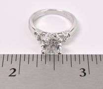 Large CZ Ring In Sterling Silver