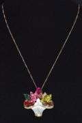 INCREDIBLE 281.00 CARAT TOURMALINE & DIAMOND PENDANT NECKLACE IN 18KT GOLD!