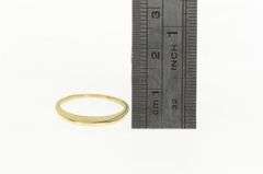 14K Yellow Gold Stackable Flattened Design Statement Band Ring