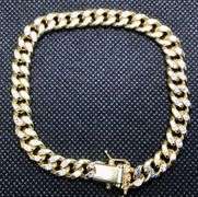 EXQUISITE 14 YELLOW GOLD CUBAN LINK BRACELET