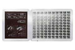 100X 1 GRAM SILVER BAR- VALCAMBI SILVER CombiBar