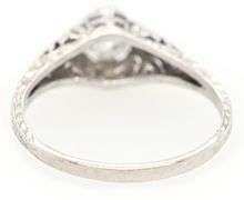 Vintage 0.80ct European Cut Diamond Milgrain Engagement Ring in Platinum