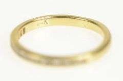 14K Yellow Gold Classic Diamond Channel Wedding Band Ring