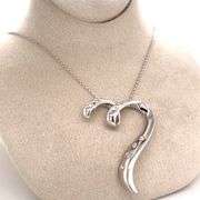 14K WHITE GOLD CHARM NECKLACE WITH DIAMONDS