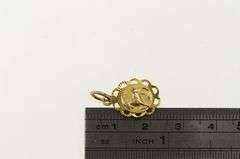 14K Yellow Gold Aries Zodiac Sign Symbol Astrology Charm/Pendant
