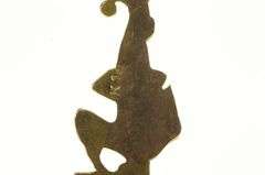 14K Yellow Gold Enamel Renaissance Court Trumpet Player Charm/Pendant