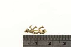 10K Yellow Gold VCC Retro Vintage Simple Lapel Pin/Brooch