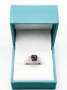 EXTREMELY RARE GIA CERTIFIED UNHEATED KASHMIR SAPPHIRE & DIAMOND PLATINUM RING