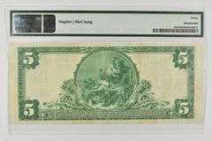 1902 $5 Danville VA Nat'l Currency LG CH#1985 FR#602 PMG 30VF Plain Bk